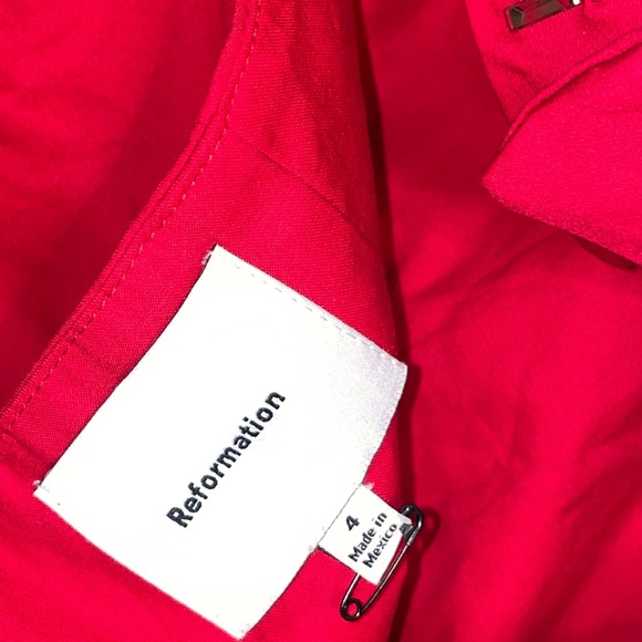 Reformation Babette Dress in Cherry - Picture 7 of 9